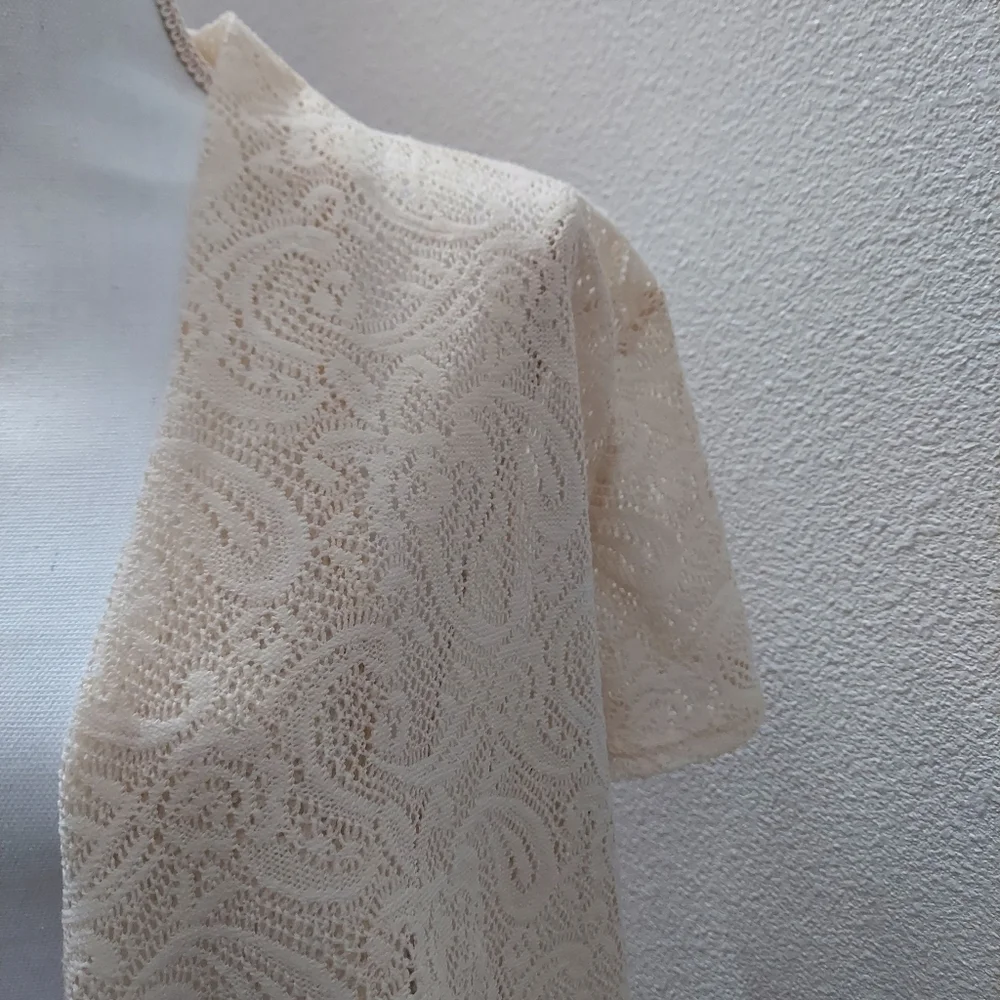 Dress Barn woman dress cover up Size 18/20 Tan/ Cream weding formal, casual gift - Picture 2 of 7